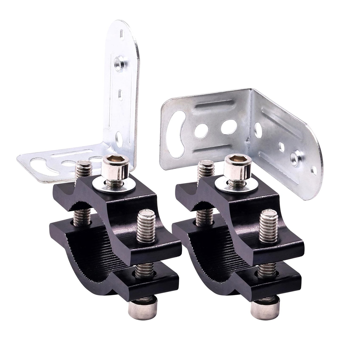 Motorcycle Fog Light Fork Mount Brackets, Light Clamps, Handlebar Fork Tube Mounting for Fog Lights Bull Bar Fits 1-1.4inch