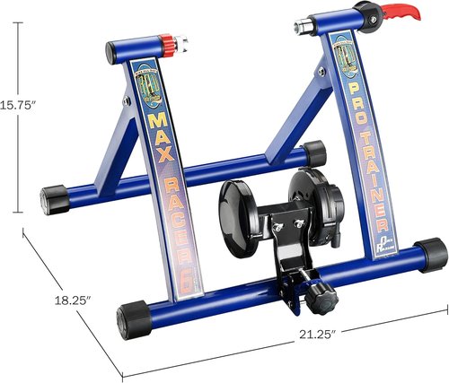 Max Racer PRO 7 Levels of with Smooth Magnetic Resistance Bicycle Trainer Allows You to Work Out with Your Bike