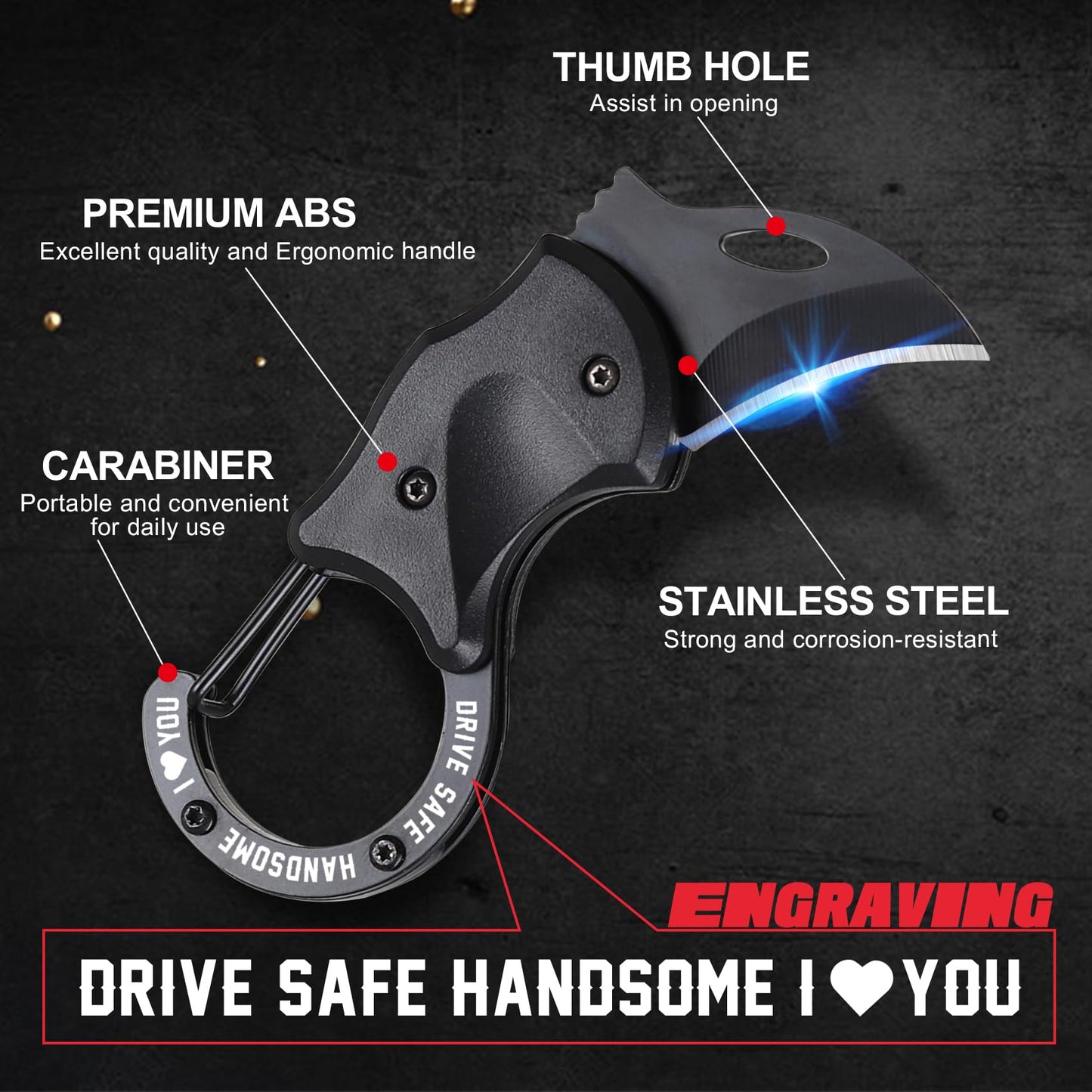 Anniversary Love Gifts for Him Husband Valentines Day, Mens Valentines Day Gifts, Birthday Anniversary Christmas Romantic Gift for Him Boyfriend Husband, DRIVE SAFE EDC Keychain