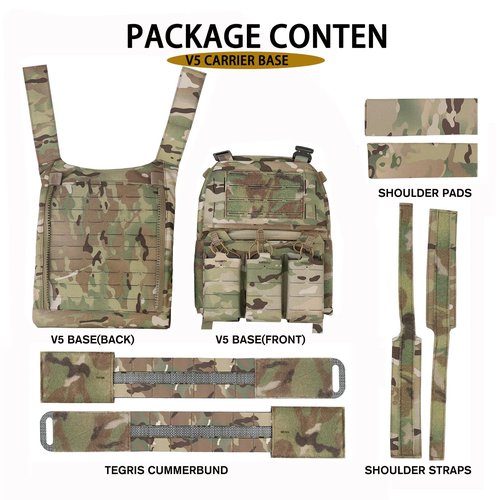 PETAC GEAR Tactical Tegris Cummerbund V5 Vest Basic Set For Man With Large Zipper (MC)