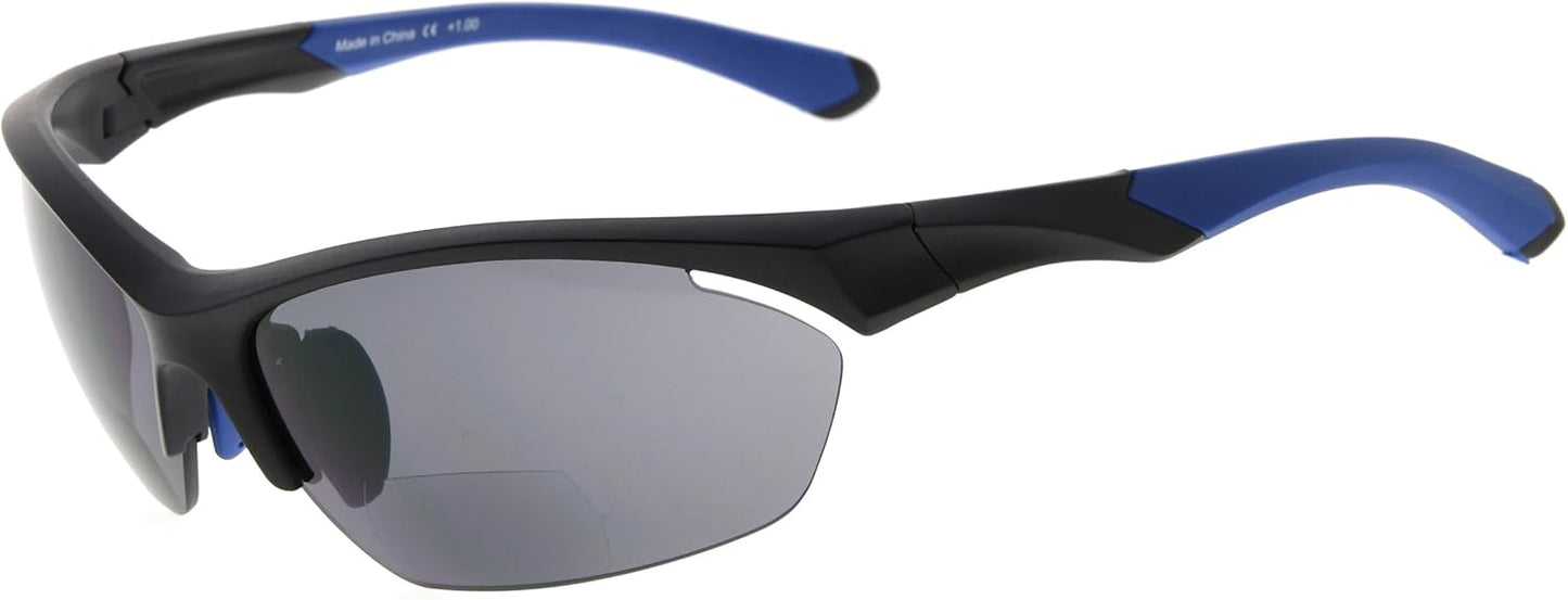 Eyekepper TR90 Frame Bifocal Sports Sunglasses Baseball Running Fishing Driving Golf Softball Hiking Sunshine Readers