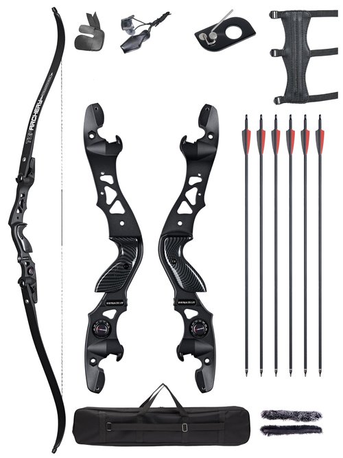TOPARCHERY ILF Takedown Recurve Bow for Adult & Youth Beginner,Bow and Arrow Set 62" Recurve Hunting Bow for Outdoor Training Practice Right Hand (50lb)