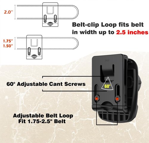 Handcuff Holster for Duty Belt, Handcuff Case fit Chain Handcuffs, Hinged Cuffs, Hand Cuff Pouch for S&W/ASP/Peerless/CTS Handcuffs, Duty Cuff Holder for Law Enforcement, Police/Security Officer Gear