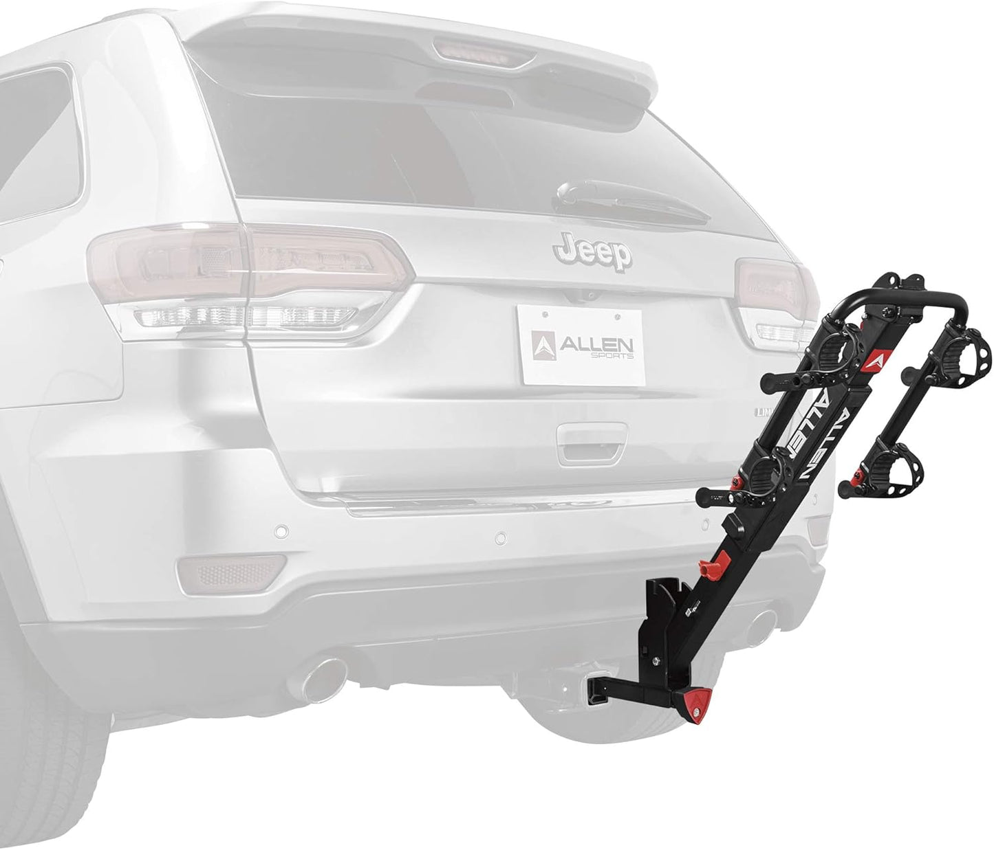 Allen Sports Deluxe 2-Bike Hitch Mount Rack - Heavy-Duty Silver/Black (Model 522RR)