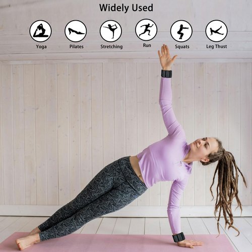 Wrist Weights for Women,Strong Arm Weights Set of 2(1Lbs Each),Skin friendly material,Adjustable size and weight,for Pilates,Running, Yoga,Swimming, Barre, Gym (Black)