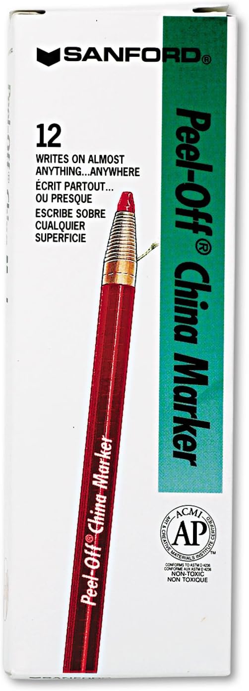 Irwin 02059-SH Red Peel-Off® China Markers; 12 Pack