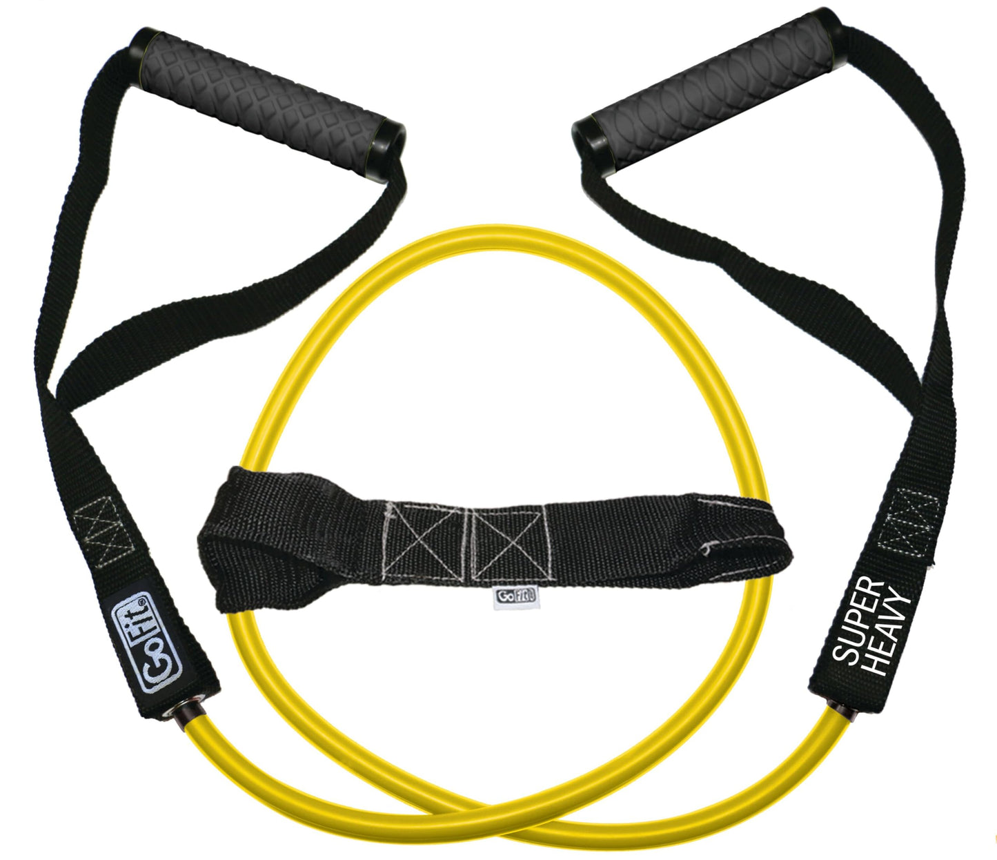 GoFit GF-4TUB-SH(70) Pro-Grade Power Resistance Tube with Handles (Yellow/70 Lbs.)
