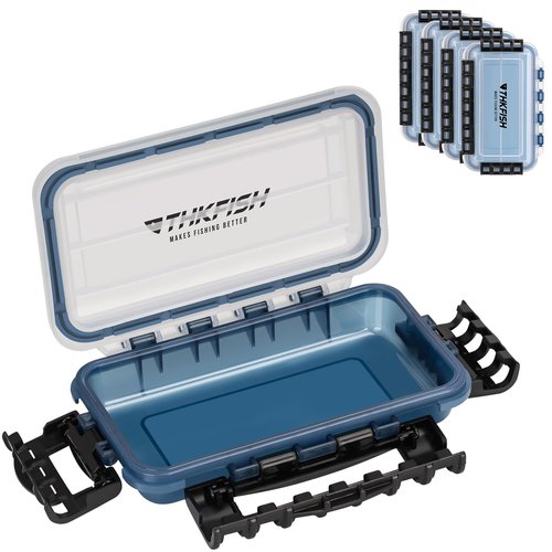 THKFISH Fishing Tackle Box，3400/3500 Tackle Tray Floating Fishing Lure Box Storage Organizer Small Waterproof Tackle Box with Adjustable Dividers,Sun-proof