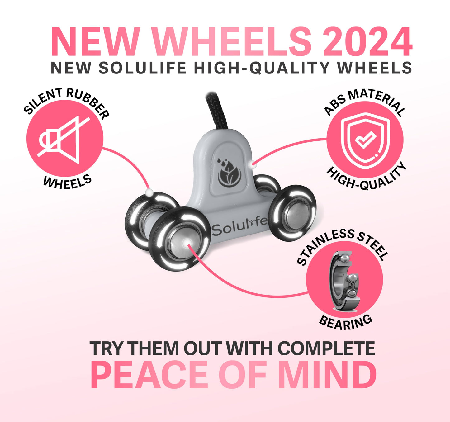 Experience Fitness Excellence with our Infinity Hoop plus Size – Weighted Hula Hoop for Weight Loss – hula hoop exercise ring with ABS and quality wheels – For all the sizes and levels (Gray and Pink)