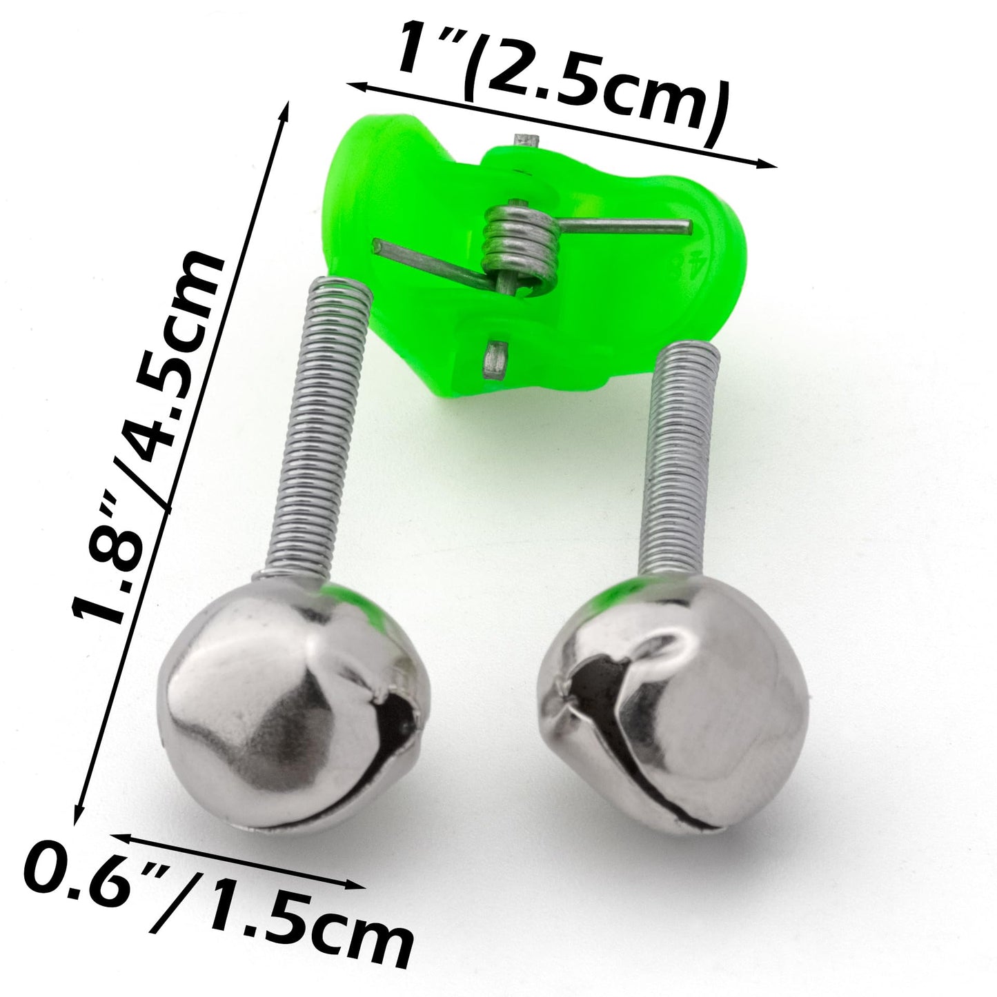 Famgee 46 Pcs Plastic Fishing Bells Clips Night Fishing Rod Fish Bite Bait Alarm Indicator with Dual Alert Bells