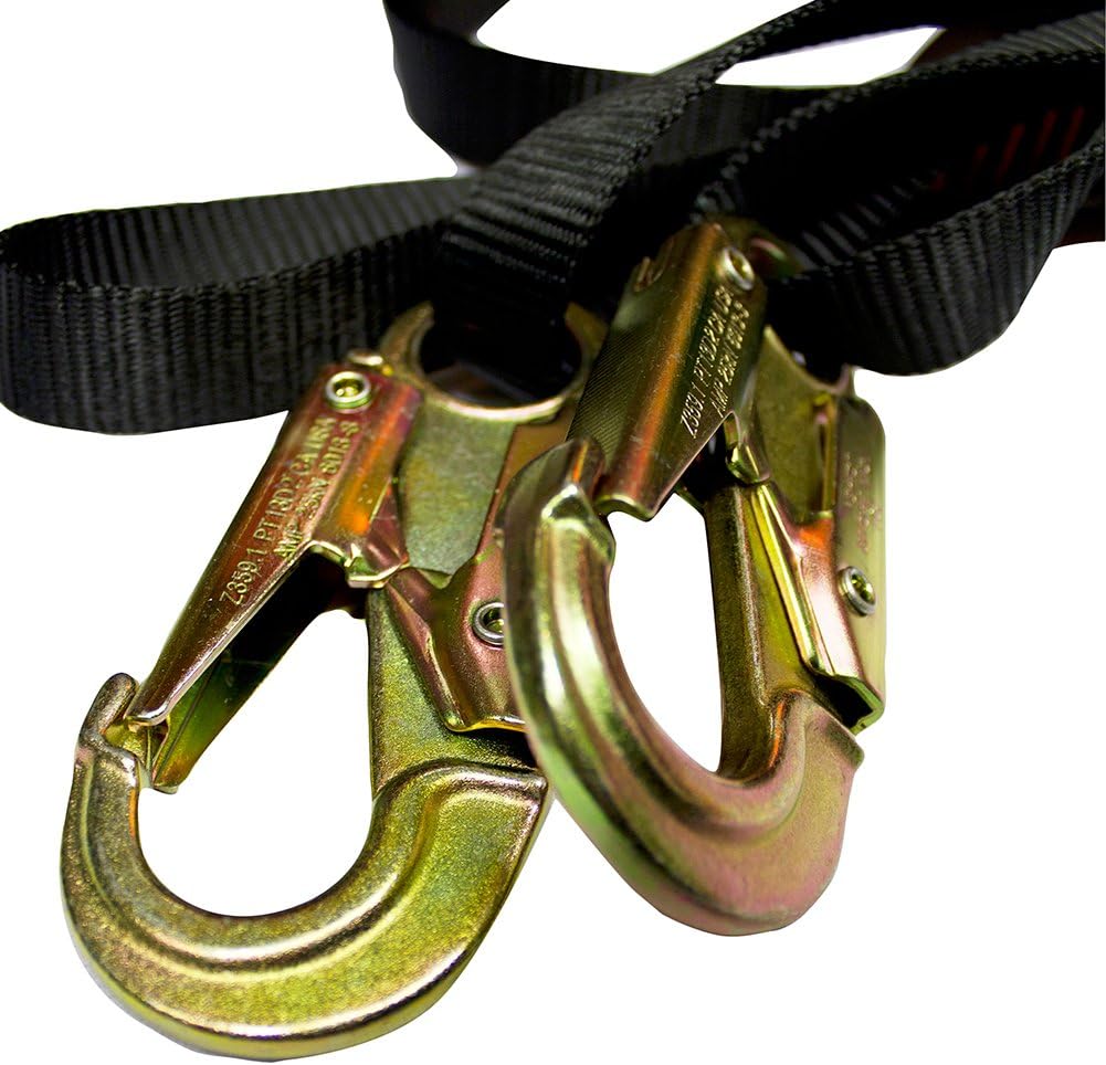 Fusion Climb Y-Legged Zipline Lanyard with Steel Snap Hooks 23kN Black