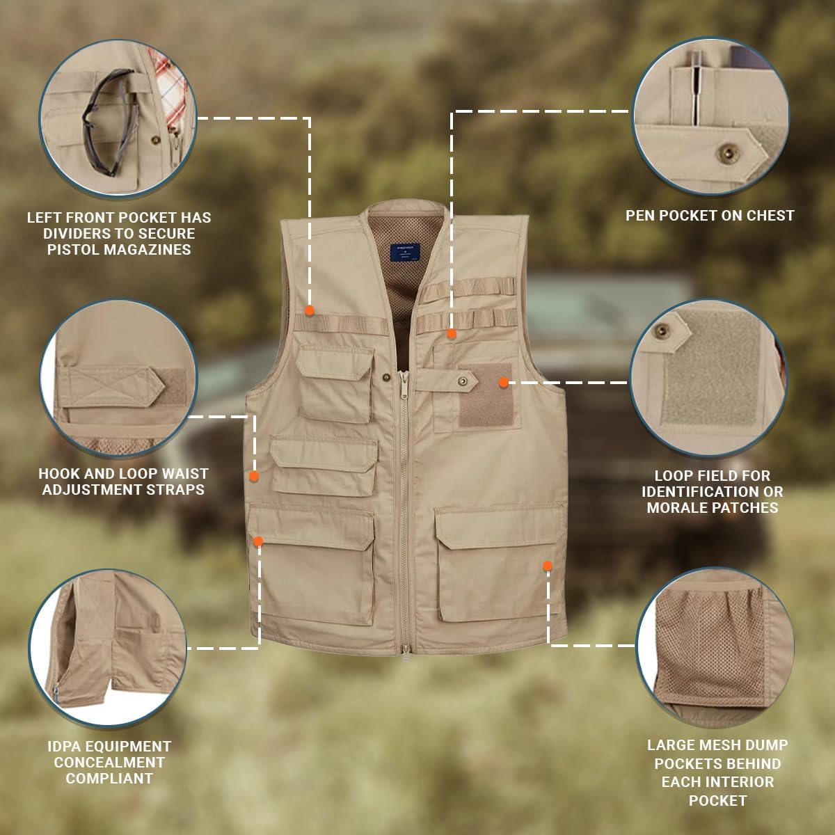 Propper Men's Tactical Vest, Black, Large