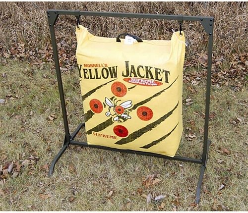 HME Products Bowhunting Archery Indoor/Outdoor Range Practice Shooting 30 Inch Bag Holder Target Stand with Stabilizer Pin and Raised Leg Design