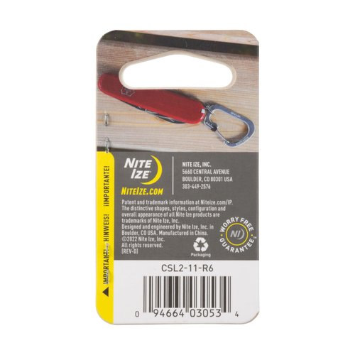 Nite IZE SlideLock Carabiner Stainless Steel - Key Holder Carabiner for Daily Use - Secure Keychain Organizer with Lock - Lockable Carabiner Fits Multiple Keys - Size 2 (5 Pack)