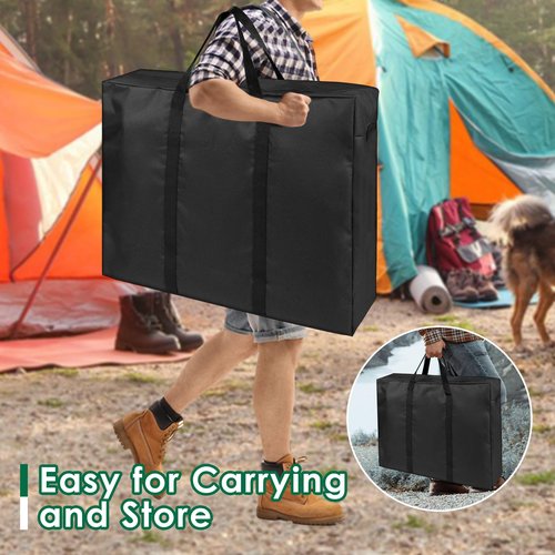 Loenel Folding Table Storage Bag, Waterproof Heavy Duty Large Carrying Bag for 8FT Picnic/Camp Tables, Portable Cover with Durable Handles (bag only) - 49" D x 30" W x 4.5" H