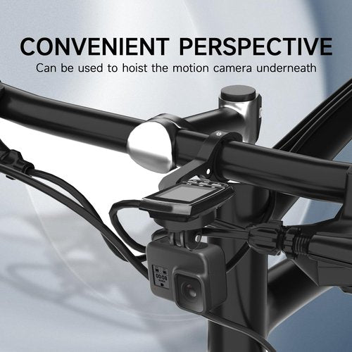 Bike Computer Mount for Garmin - Out Front Combo Mount for Wahoo Elemnt Bolt Roam Mini, Extended Mount for Bryton Cateye GoPro and Flashlight - Bike Handlebar 24.5mm 31.8mm