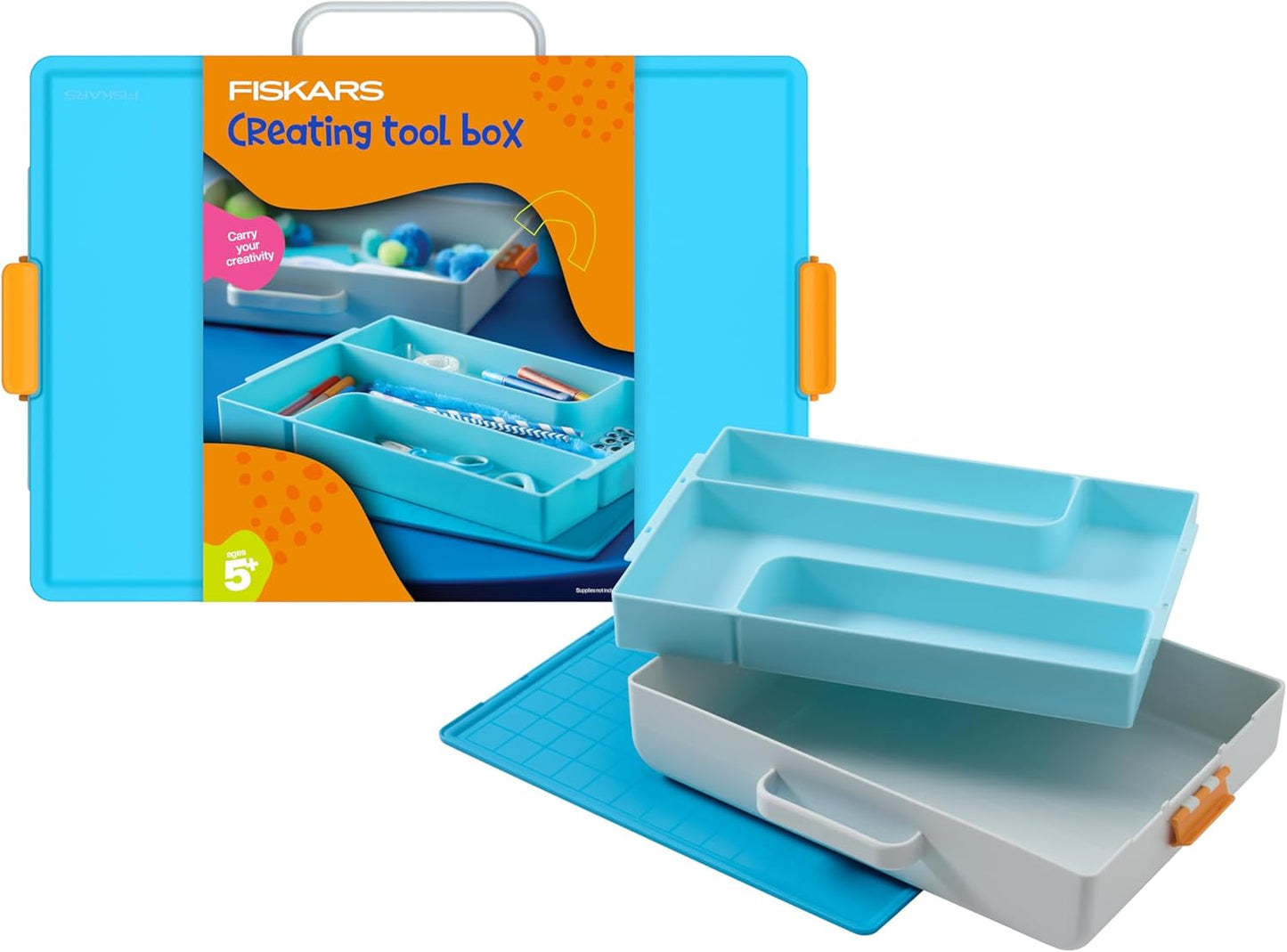 Fiskars Kids Junior Paper Trimmer – Turquoise Safe and Easy Paper Cutter for Crafting and School Projects 7 x 11.5 Inches