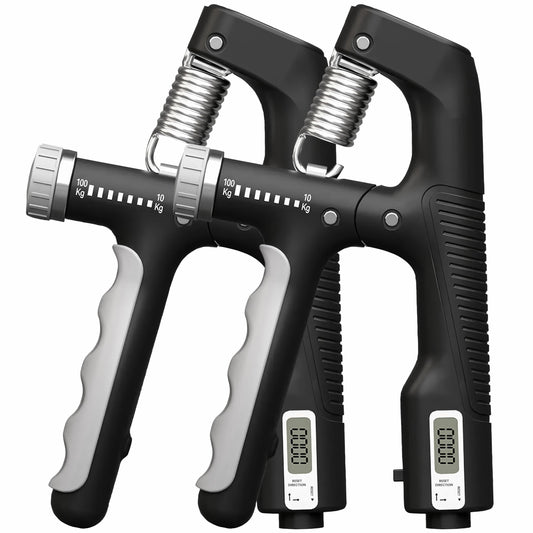 Hand Gripper Strengthener, Pack of 2 Adjustable Resistance 22-220Lbs (10-100kg) Forearm Exerciser, Grip Strength Trainer for Muscle Building & Injury Recovery, Aerobic Hands
