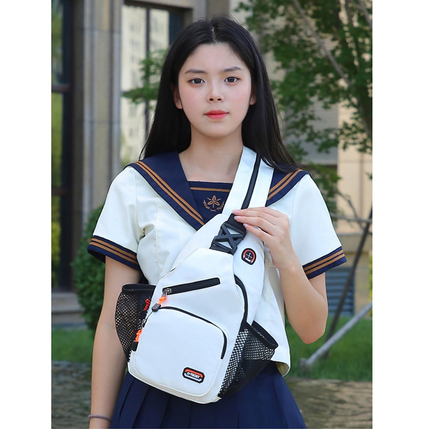 JENAGREEN Cross Body Bag Sling Backpack Bag,Crossbody Bag Chest Bag with Belt Waist Pack for Women Man