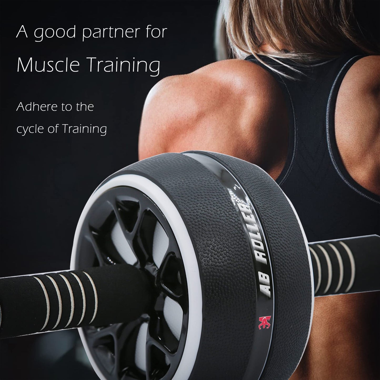 A.F.N.A.L AB Wheel Roller, Exercise Abdominal Wheel Fitness for Gym & Home, Work-out Strength-Training Equipment with Knee Pad, 12"W