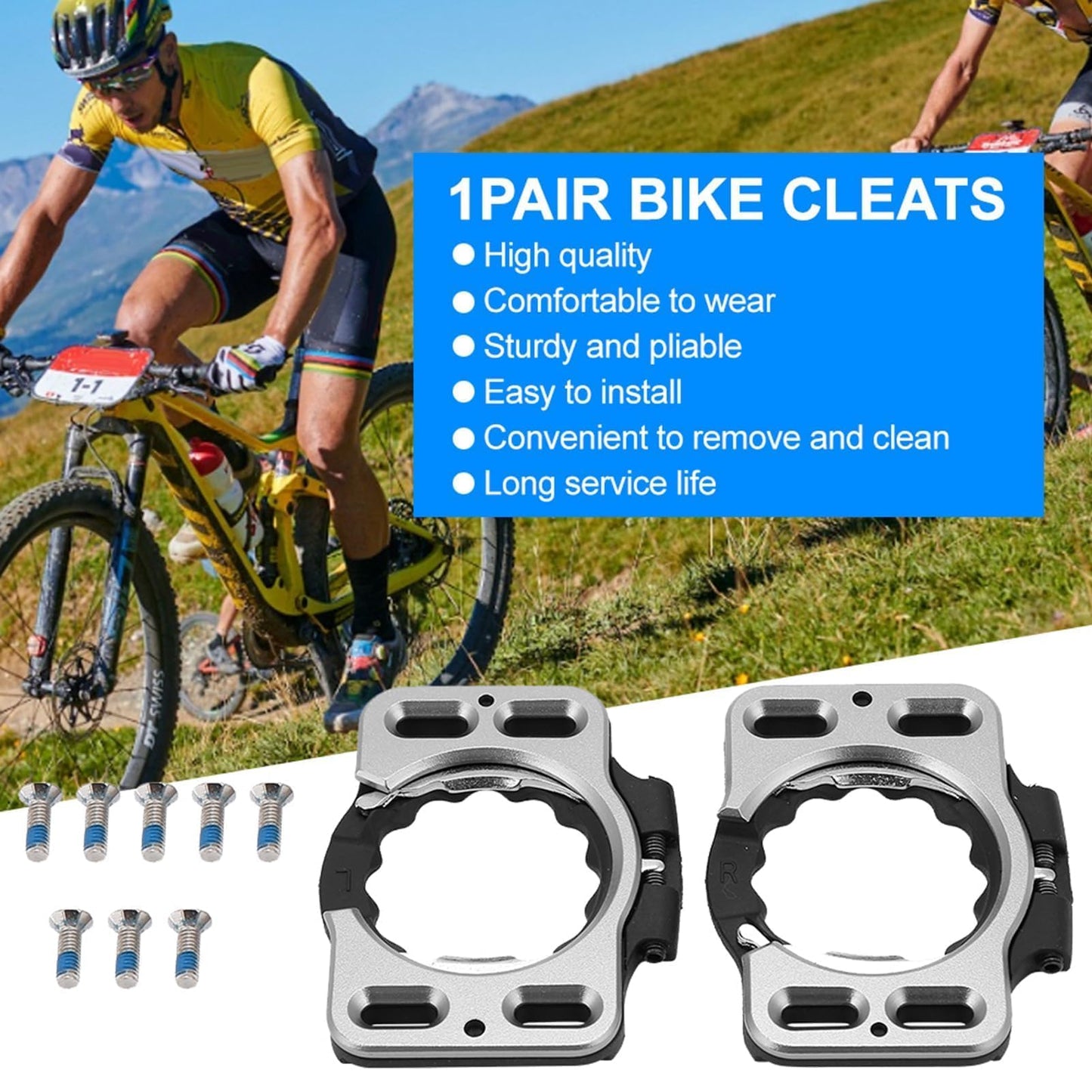 7.3x5.9x0.8 CM / 2.87x2.32x0.31in Cycling Shoe Cleats, Bicycle Pedal Cover Quick Release Pedal Clip Shoe Shields for Speed Play Zero
