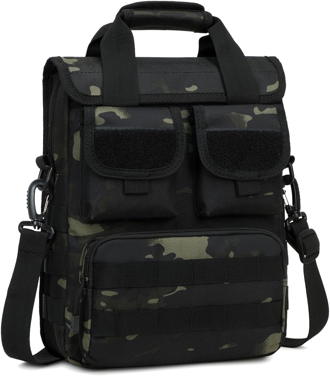 ArcEnCiel 12.9-14 Inch Laptop Tactical Messenger Bag Men MOLLE Sling Pack Briefcase Gear Handbags Utility Carry Satchel