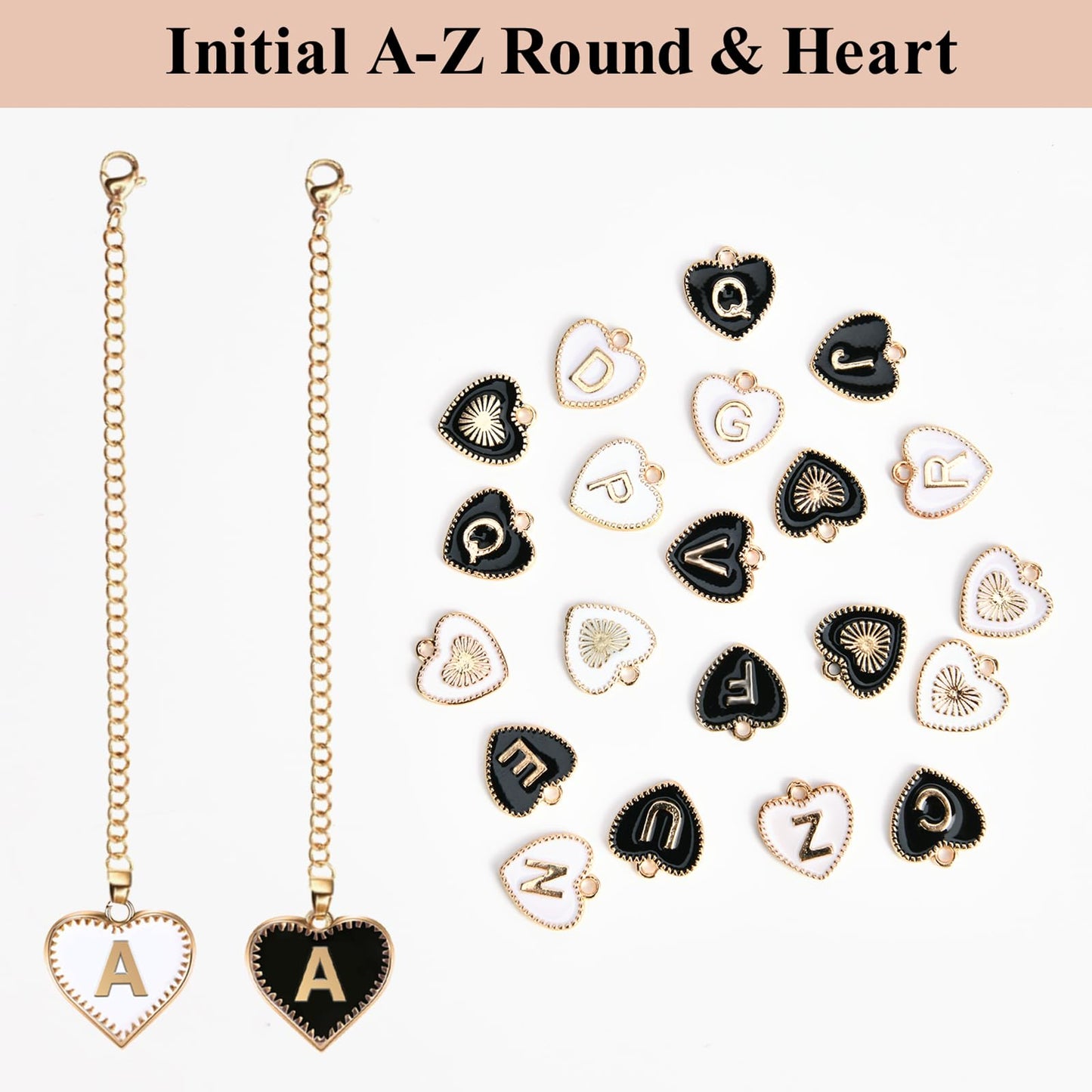 ibeacos Personalized Gifts for Women 2PCS Initial Letter Charm for Stanley Cup Accessories,Stainless Steel Name Letter Charm for Stanley/Simple Modern Tumbler 40 oz,Great gifts for Mother's Day