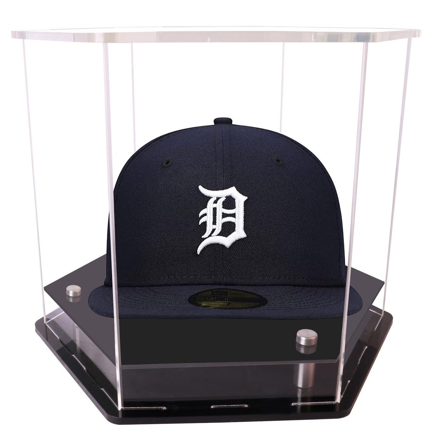 Acrylic Baseball Cap Holder,Clear Hat Display Case,hat Display case for Baseball,Baseball Football Cap Display Stand,Perfect for Baseball,Football or Snapback Caps 9.8*8.7*7.9IN