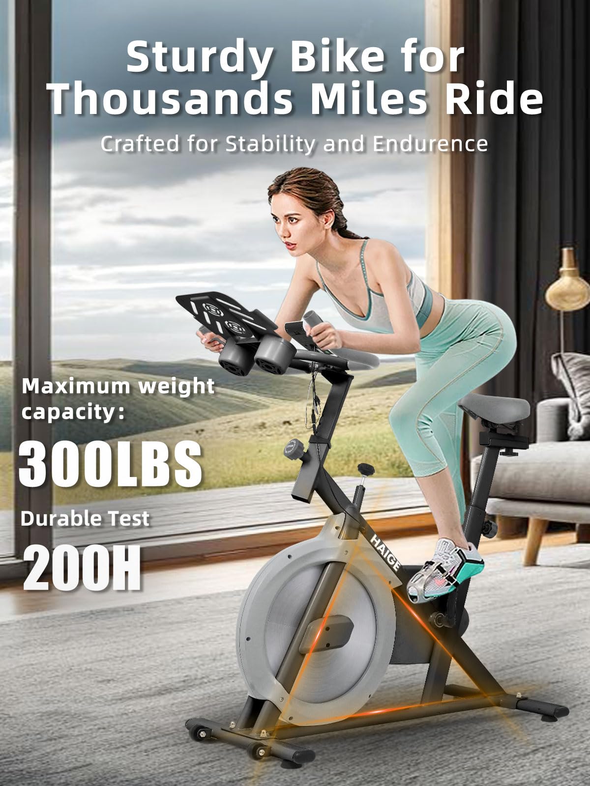 Exercise Bike, Plus Magnetic Resistance/Brake Pad Indoor Cycling Bike Stationary, Cycle Bike with Comfortable Seat Cushion, Digital Display with Pulse