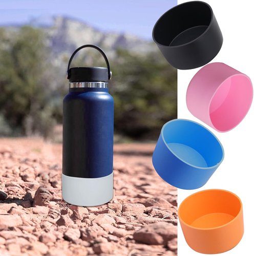 TFAK 5Pcs Silicone Bottle Boot, Silicone Water Bottle Sleeve Compatible with Stanley/Hydroflask/Iron Flask/Simple Modern, 2.8-3in Bottom Width of Stainless Water Bottle