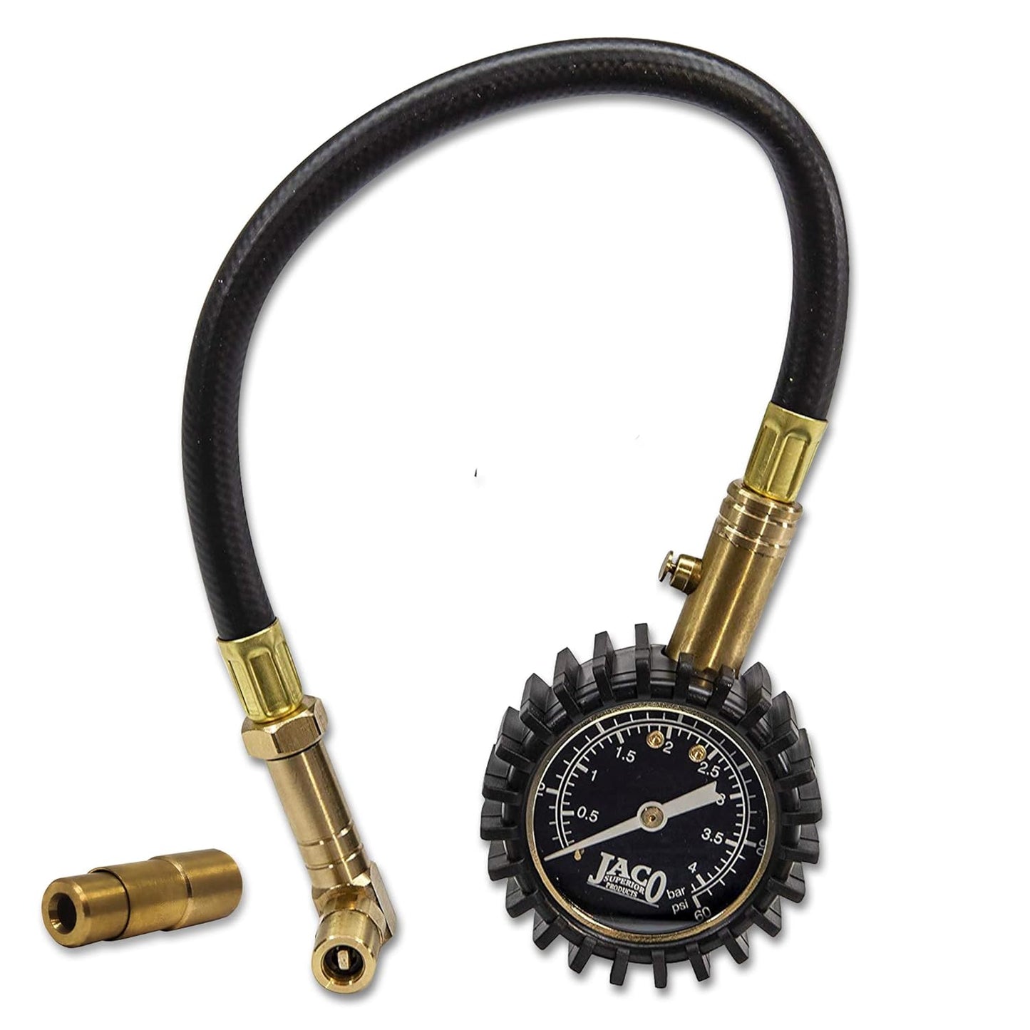 JACO BikePro Bike Tire Pressure Gauge - 160 PSI (Road Bike & BMX Series) | Presta + Schrader Air Chucks