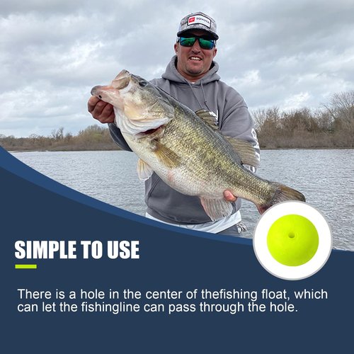 MAFIMOEA 80/60/45 PCS Bullet Fishing Foam Floats Snell Float Surf Pompano Rigs Float for Spinner Rig Making Fly Fishing Strike Indicators for Trout Catfish Walleye (Yeloow-red, M/60PCS)