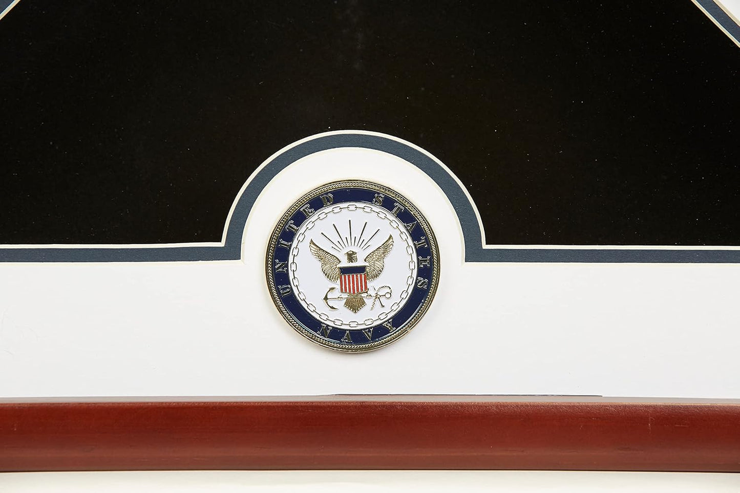 US Flag Display Case with Air Force Medallion Crafted from Premium Quality Materials - Made in USA