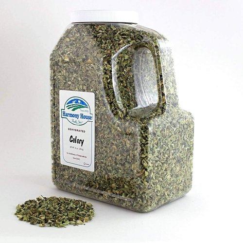 Harmony House Dehydrated Celery, Crosscut – Dried Vegetables For Cooking, Camping, Emergency Supply and More (8 oz, Jar)