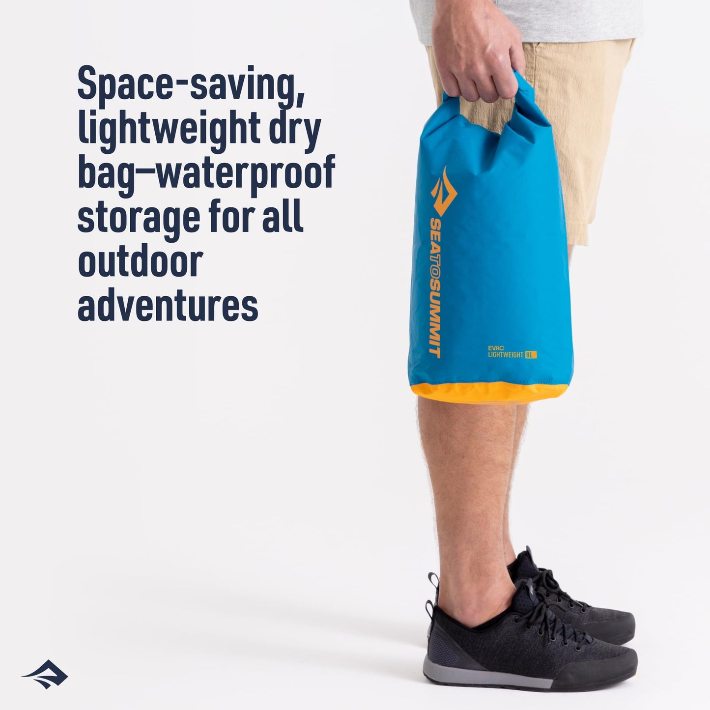 Sea to Summit eVac Dry Bag, Roll-Top Compression Sack, 20 Liter, Beluga Black