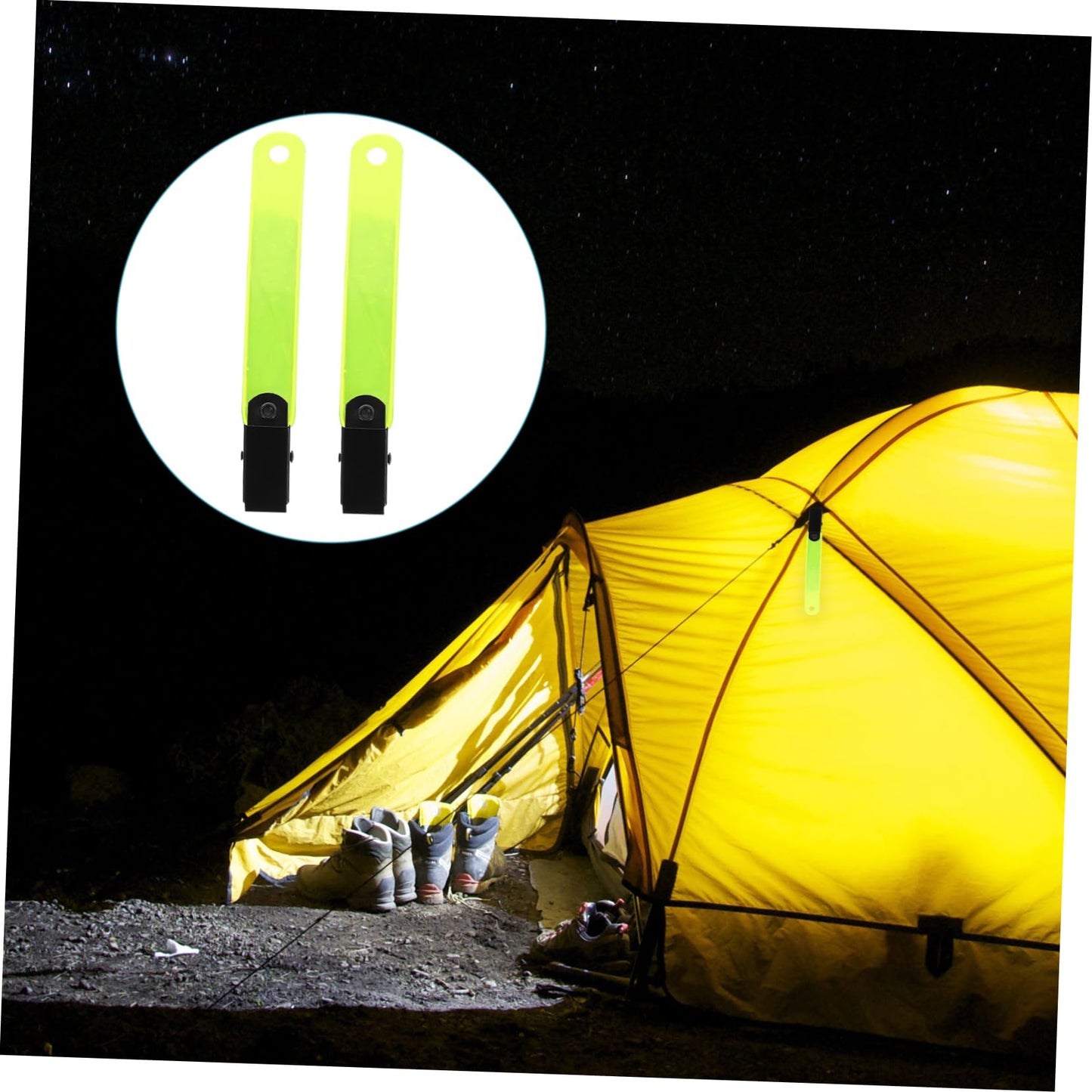 GOOHOCHY 12Pcs High Visibility Reflective Trail Markers Multi-Functional PVC Clips for Hunting Camping Night Running and Cycling Glow Clips for Enhanced Safety and Use