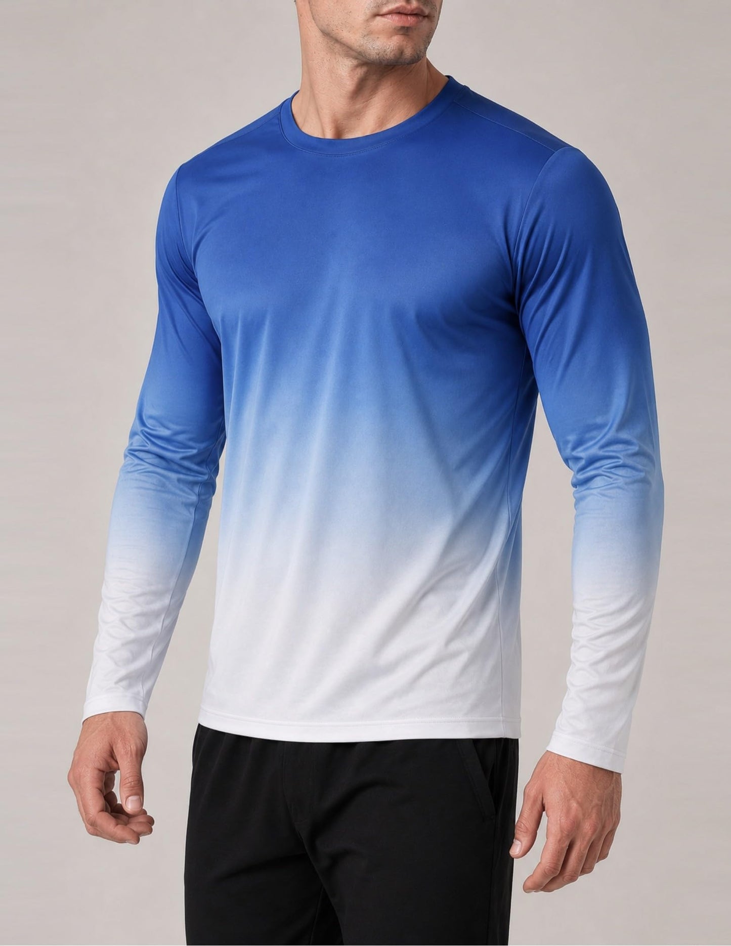 Liberty Imports 3 Pack Men's Long Sleeve Workout Shirts, Dry Fit Moisture Wicking Athletic Tops with Thumbholes (Set 3, Medium)