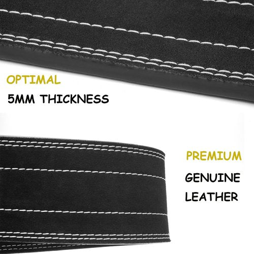 Men & Women Weight Lifting Belt, 100% Genuine Leather Weightlifting Belt, Comfortable Squat Belt, Deadlift Belt or Powerlifting Belt, Workout Belt for Strength Training