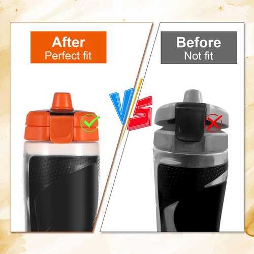 PEUTIER 4pcs Clip for Gatorade Gx Bottle, Water Bottle Lid Clip Replacement Lid Clip Bottle Cap Fastener Compatible with Gatorade GX Accessories (Orange)