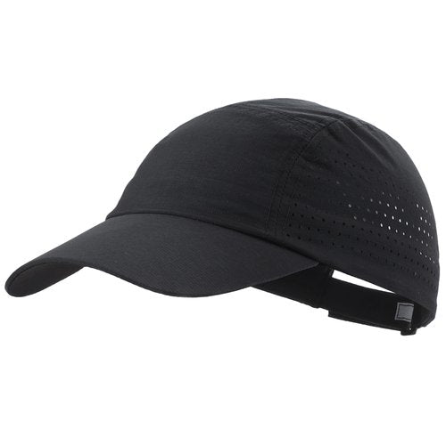 Connectyle Mens Performance Running Hat Lightweight Quick Dry Outdoor Sport Cap UPF 50+ Breathable Athletic Fitted Cap Black