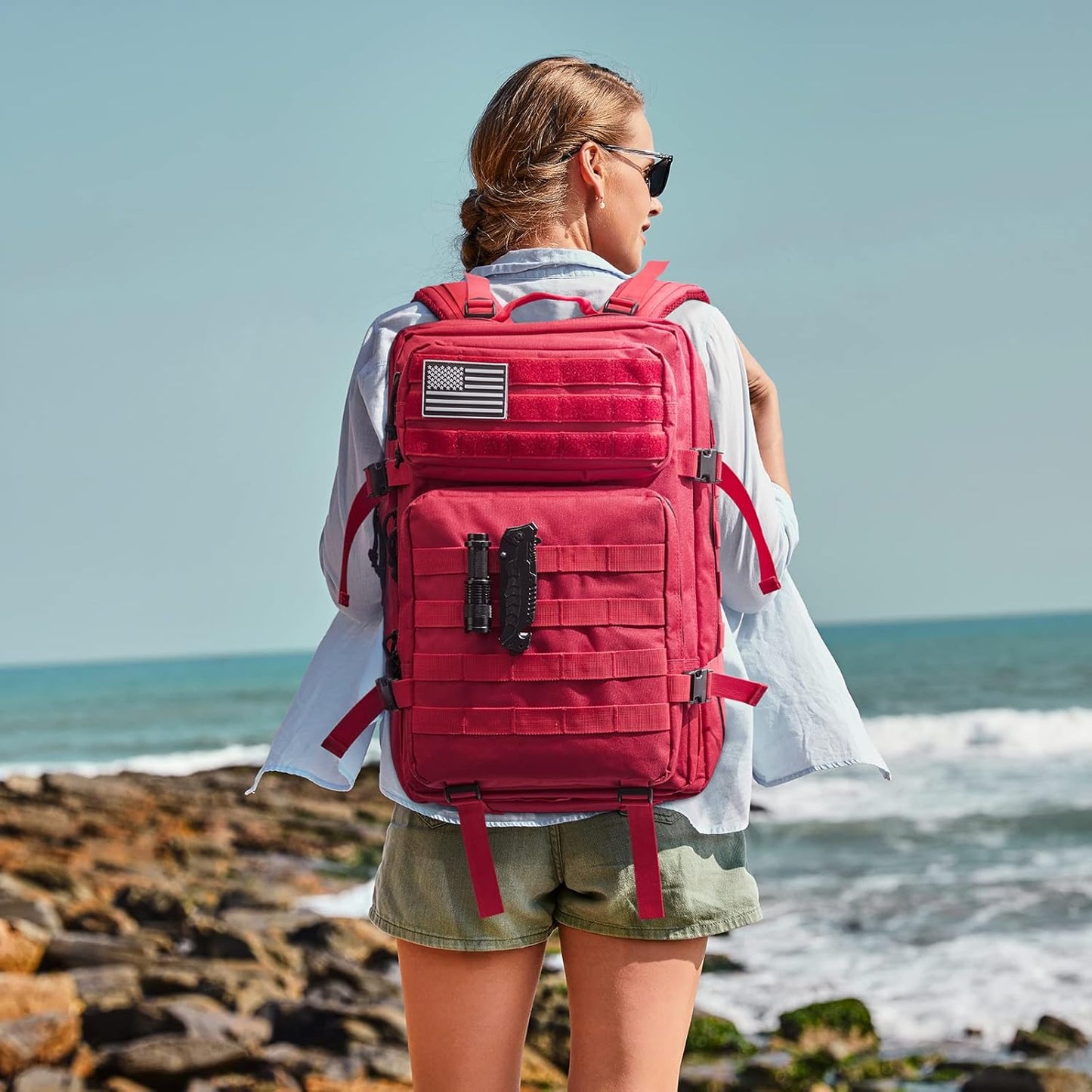 G4Free 45L Military Tactical Backpack 3 Day Assault Survival Molle Pack Bug Out Bag Travel Fishing Backpack Rucksack