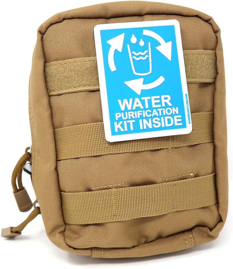 Water Purification Kit Inside PVC Tactical Patch | Perfect for Your Survival Kit!