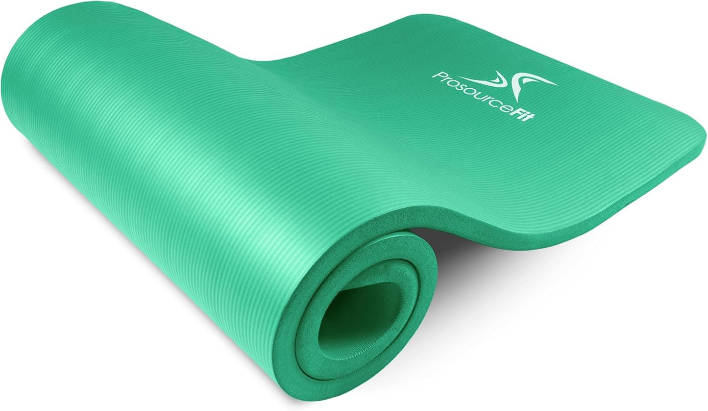 Extra Thick ½” Yoga & Pilates Mat - 71” High Density Foam with Carry Strap