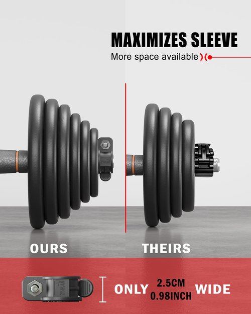 ZY-HUAN mini Barbell Clips 1 inch I Multi-Size Adjustable Barbell Collar I 1 inch Barbell ClampsIQuick Release Weight Clips Pair of Locking for Dumbbell Bar