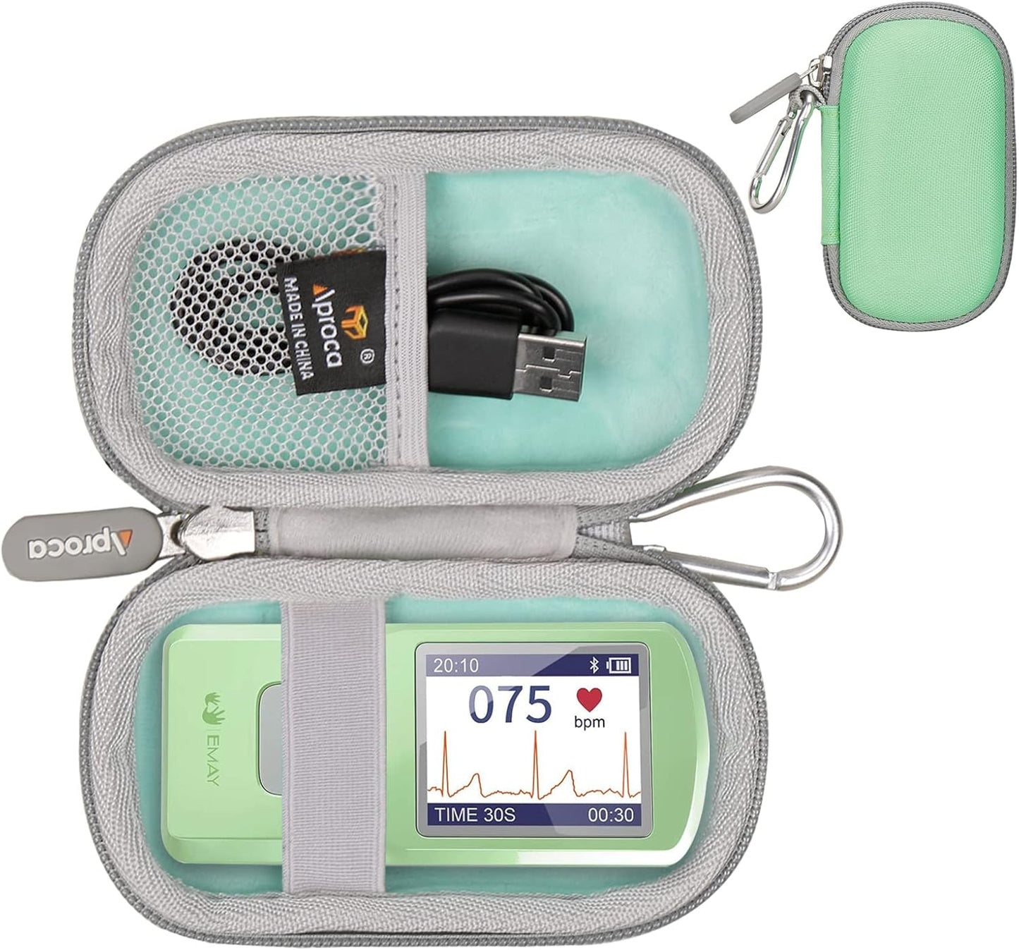 Aproca Hard Travel Storage Case, for EMAY Portable ECG Monitor Wireless EKG Monitoring Devices