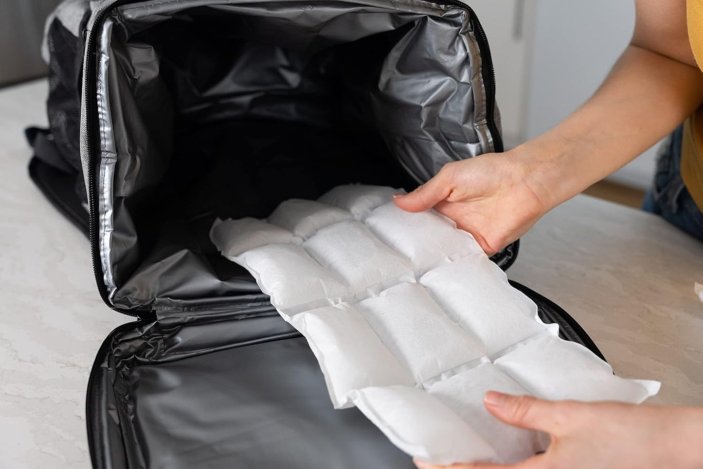 Nice Packs Reusable Dry Ice Packs for Coolers, Lunch Boxes, Frozen Food Shipping - Flexible and Long Lasting (10 Large Sheets)