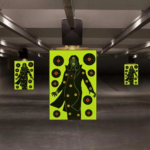 Shooting Targets 12X18 Inches - Splatter Targets for Shooting Range Large Silhouette Paper Targets for Indoor/Outdoor Rifle Gun Pistol Rifle Practice