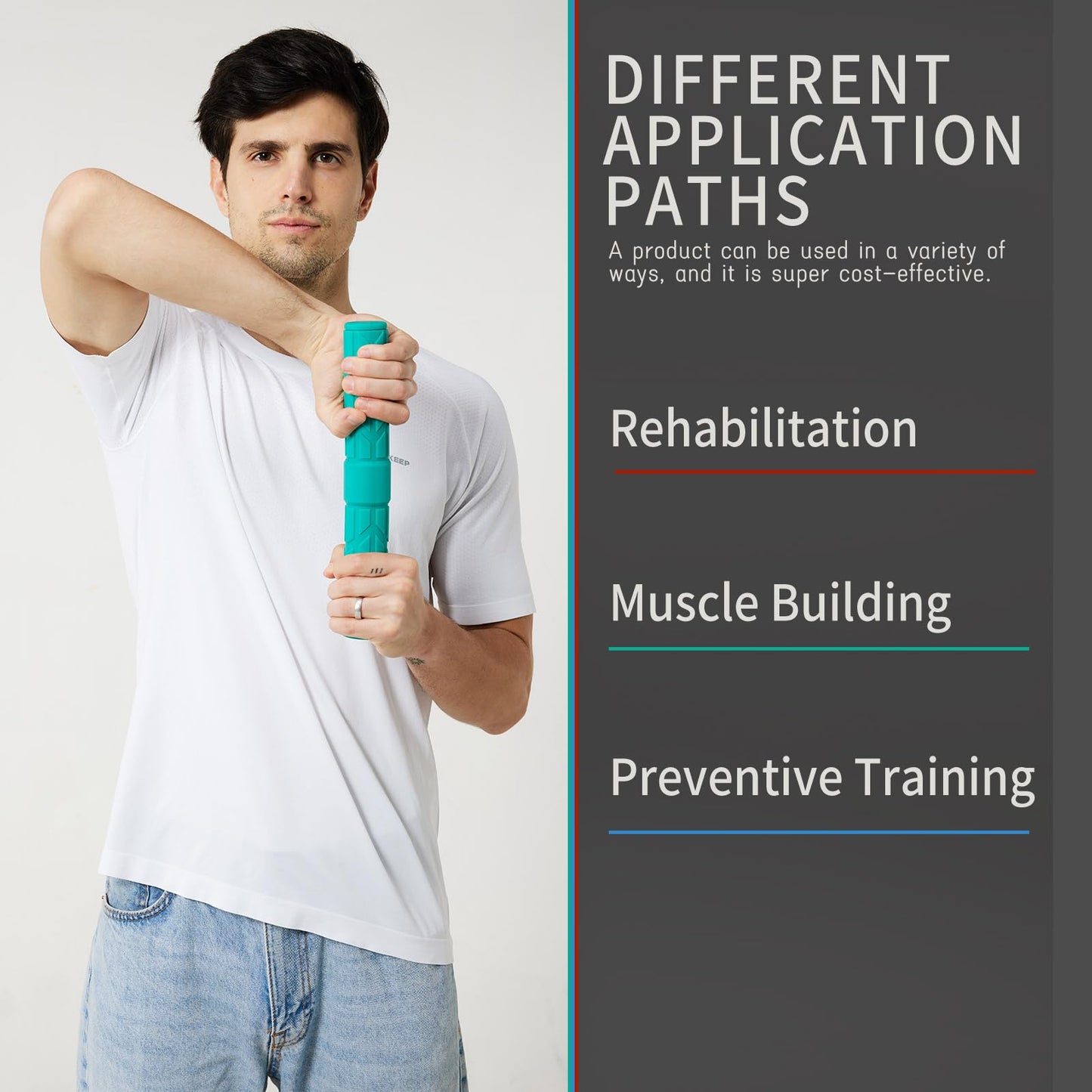 Flex Therapy Bar for Physical Therapy, Resistance Bar Relieves Tendonitis Pain,Hand Therapy Bar for Tennis Elbow, Golfer's Elbow, Wrist, Forearms Pain Relief