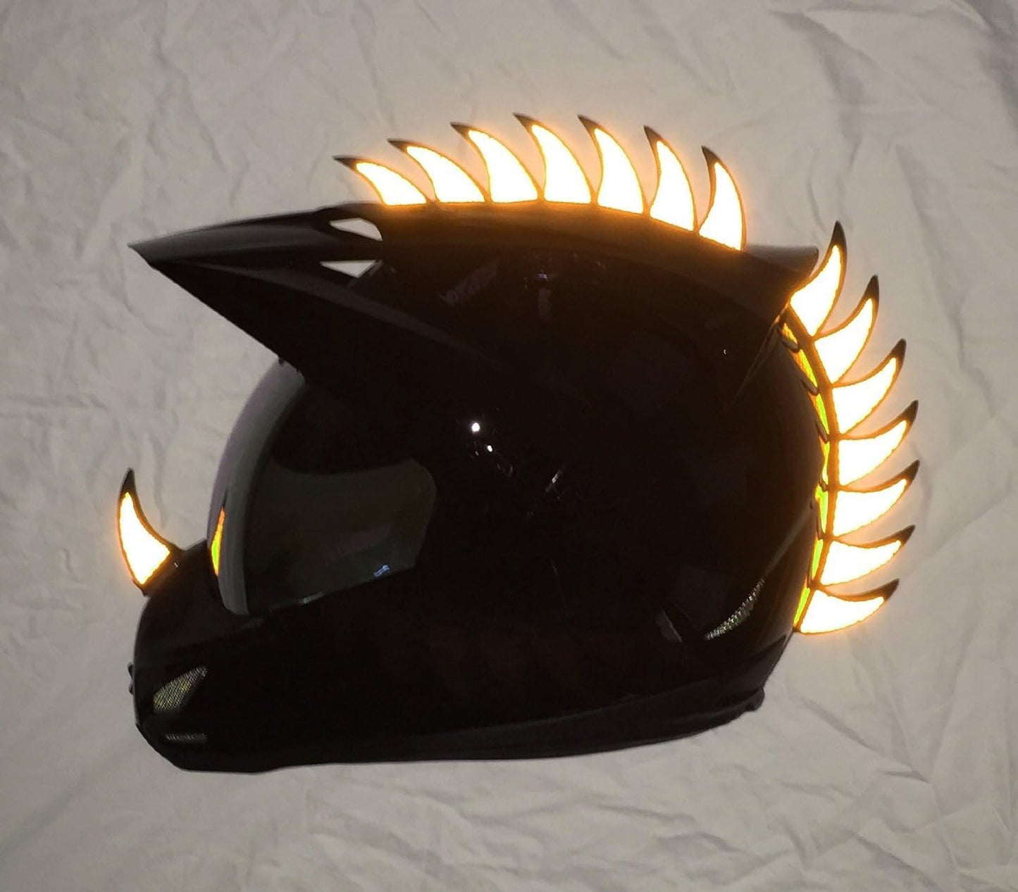 customTAYLOR33 Engineering Grade Reflective Warhawk/Mohawk Decals (Rubber Warhawk & Helmet not Included) Many Colors (Black)