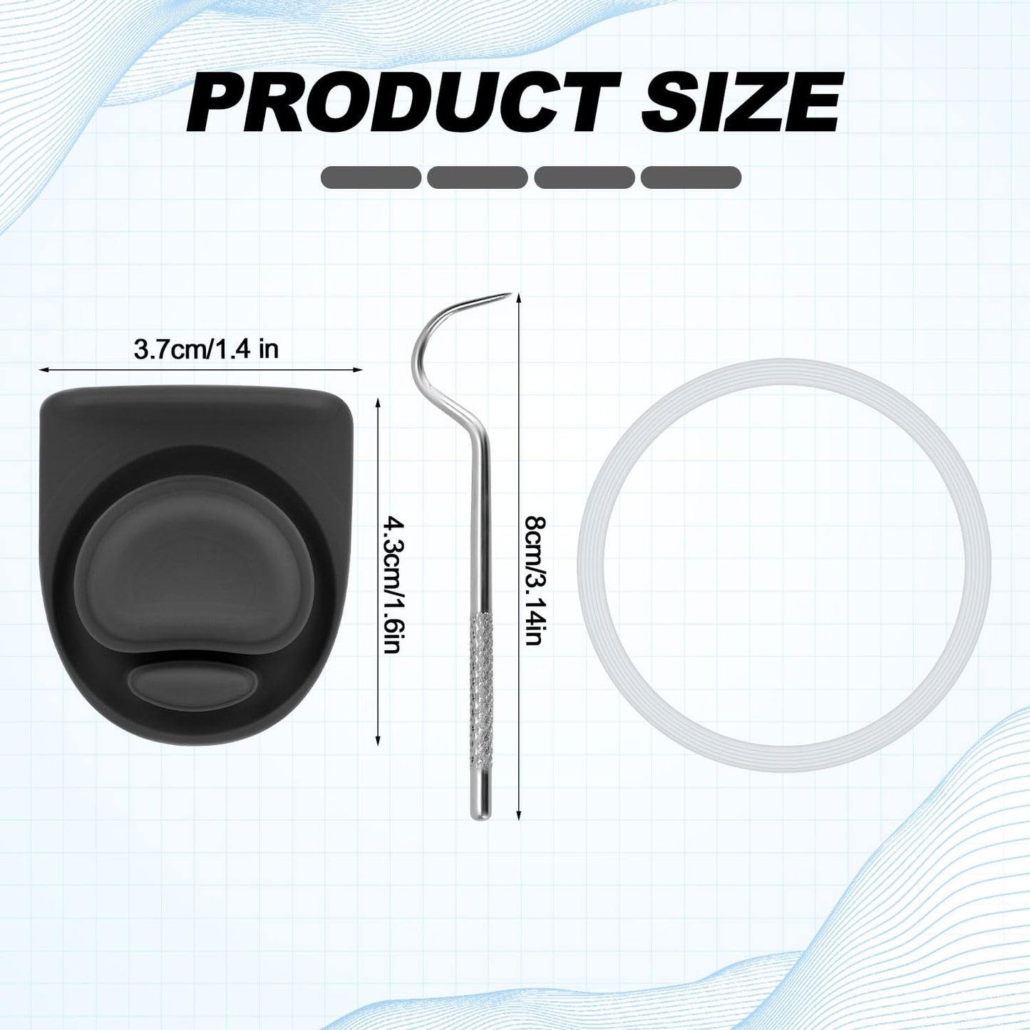 9pcs Water Bottle Replacement Parts Compatible with Owala FreeSip, Water Bottle Seal O Ring & Replacement Stopper for Owala 16/19/24/25/32/40oz Gasket Plug Lid Accessories BPA-Free